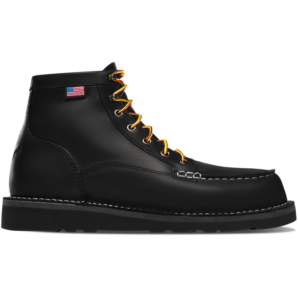 Danner Bull Run Moc Toe - 6" Black - Black Wedge